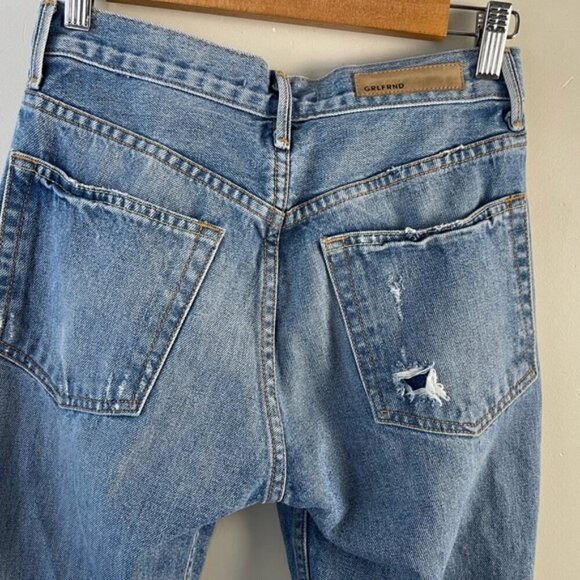 grlfrnd karolina jeans distressed in last dance size 25 medium wash cotton - Picture 5 of 13